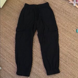 Jogger style black pants